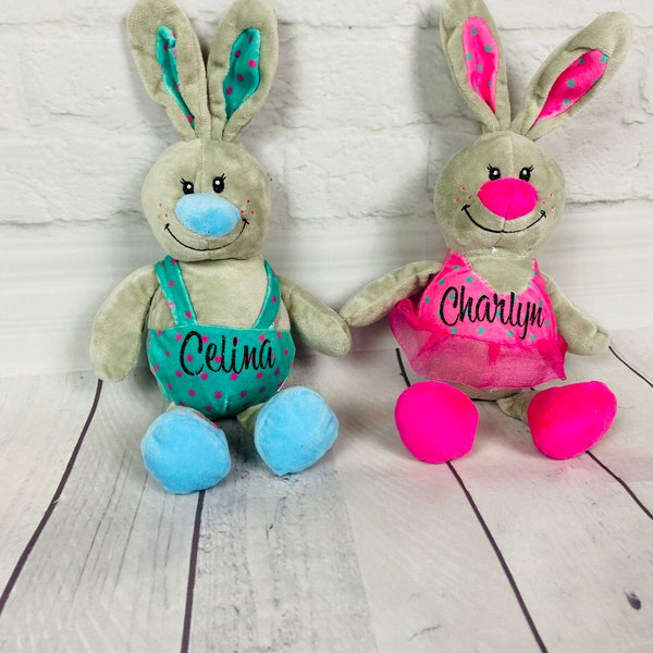 Kuscheltier - Osterhase - Mädchen oder Junge mit Personalisierung - Plüschtier Geschenkidee zu Ostern - Geburtstag - Einschulung