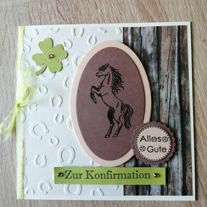 Glückwunschkarten zur Konfirmation "Pferd"