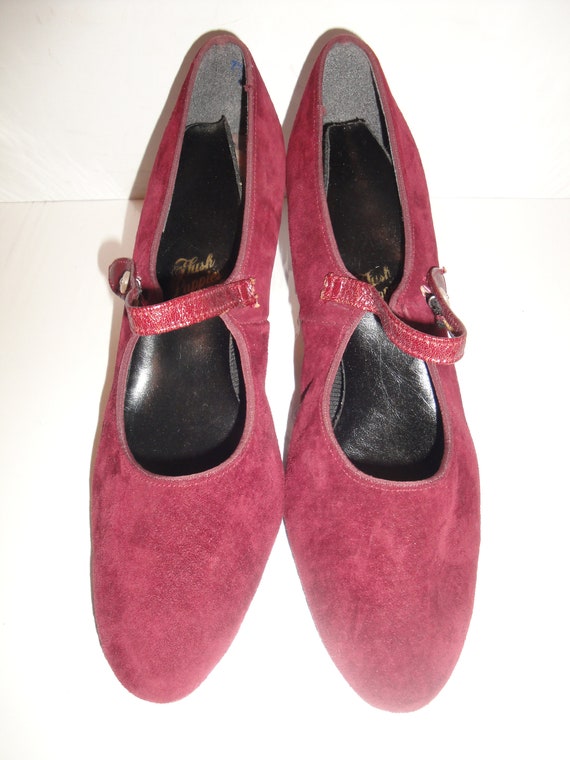 maroon mary janes