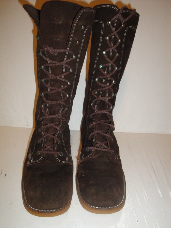 womens suede combat boots