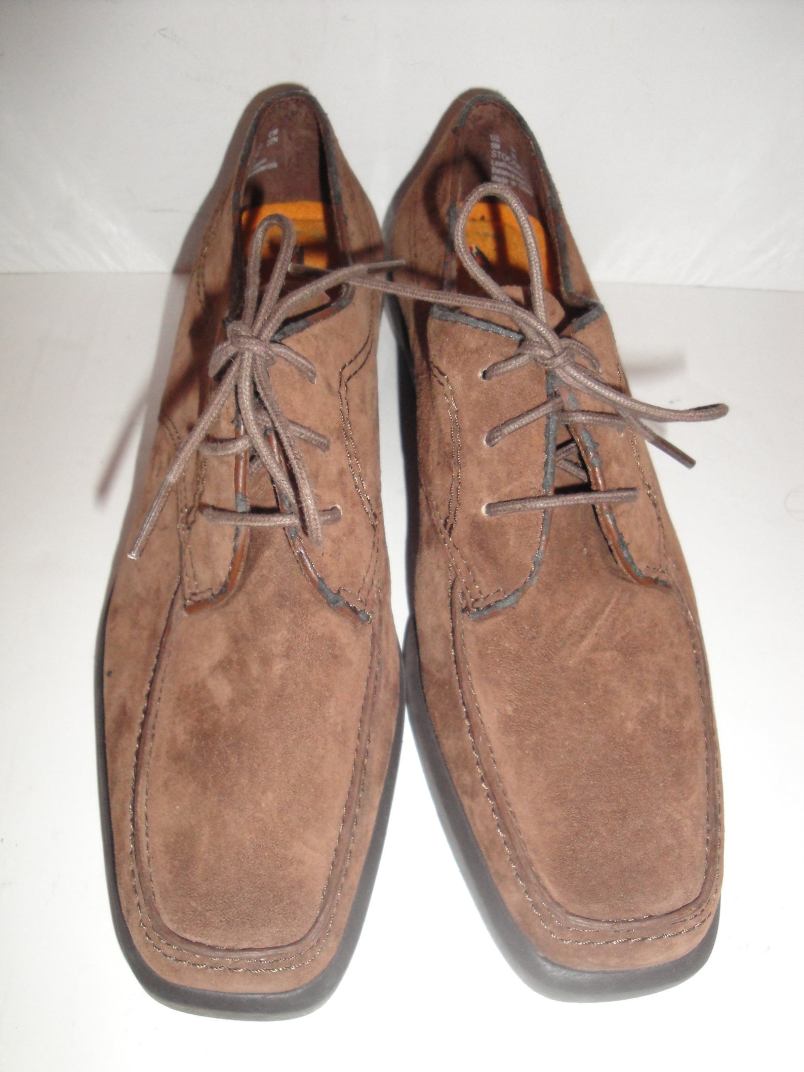 Hush Puppies Brown Suede Heeled Oxford Women's Shoe Size Etsy