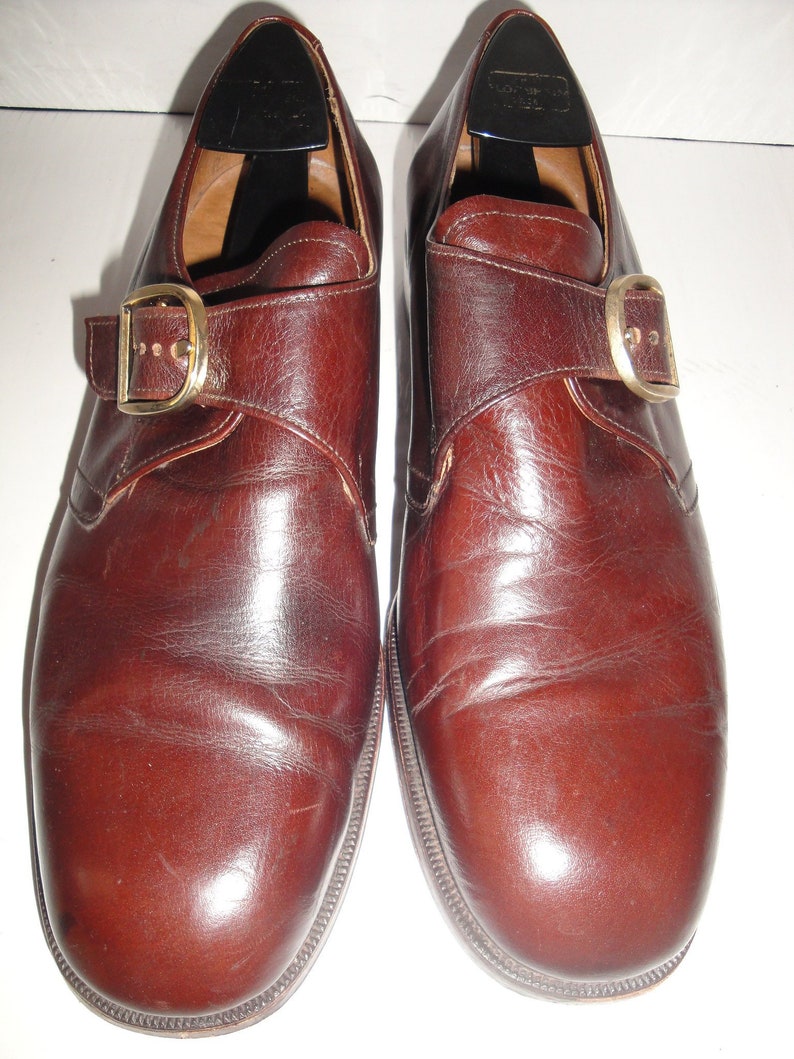Florsheim Dark Brown Leather Loafers W/buckle Men's Shoe | Etsy