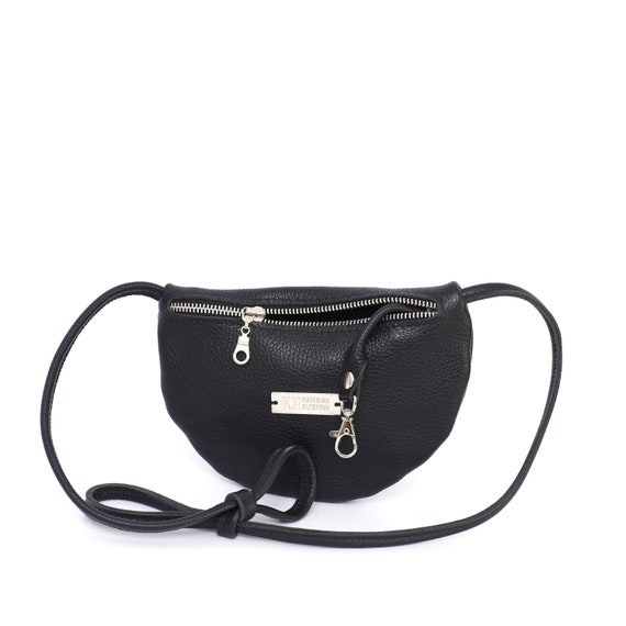 black leather and suede crossbody bag