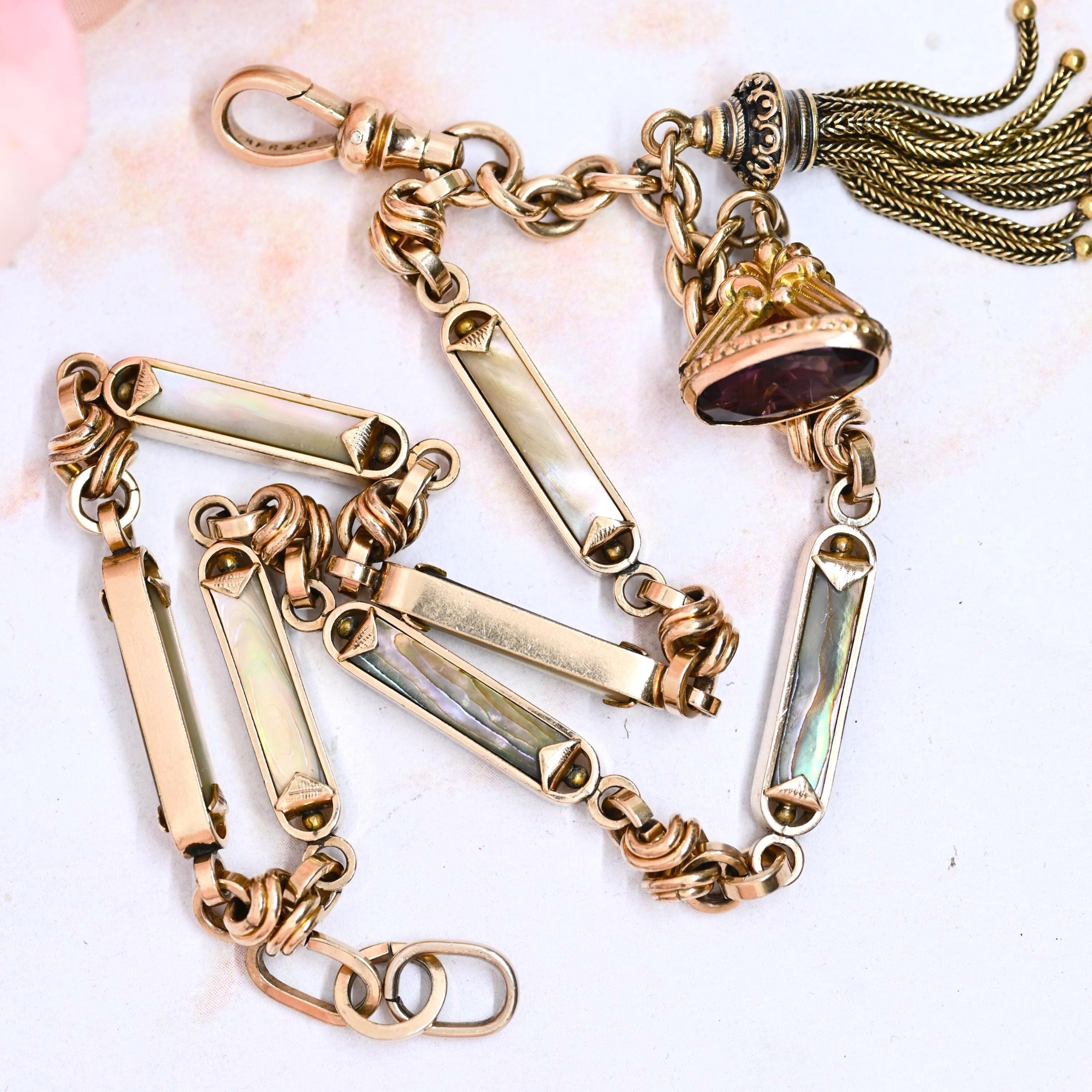 Antique Simmons Watch Chain - Etsy