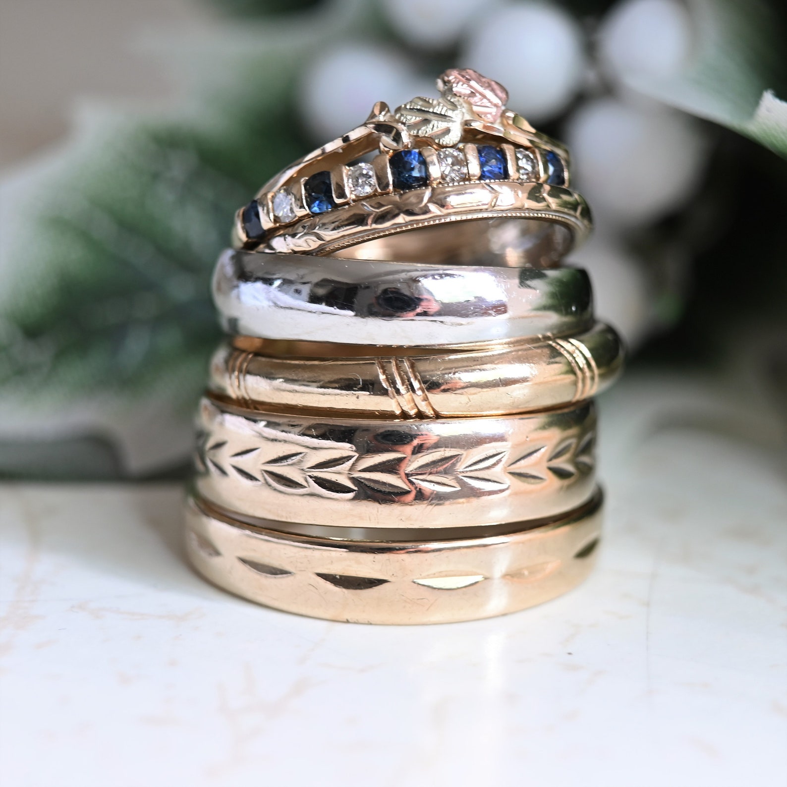 Vintage 14k gold wedding ring Keepsake band 2.2g 2.5mm band Etsy