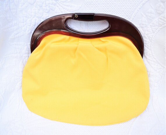 bright yellow handbag