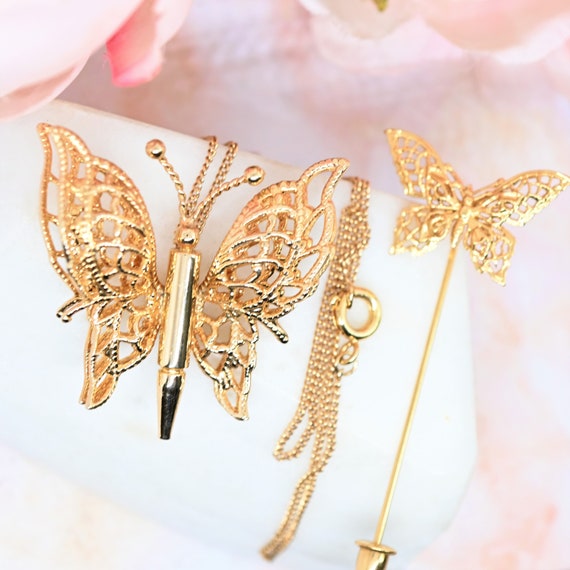 Vintage MONET butterfly stick pin | butterfly jew… - image 1