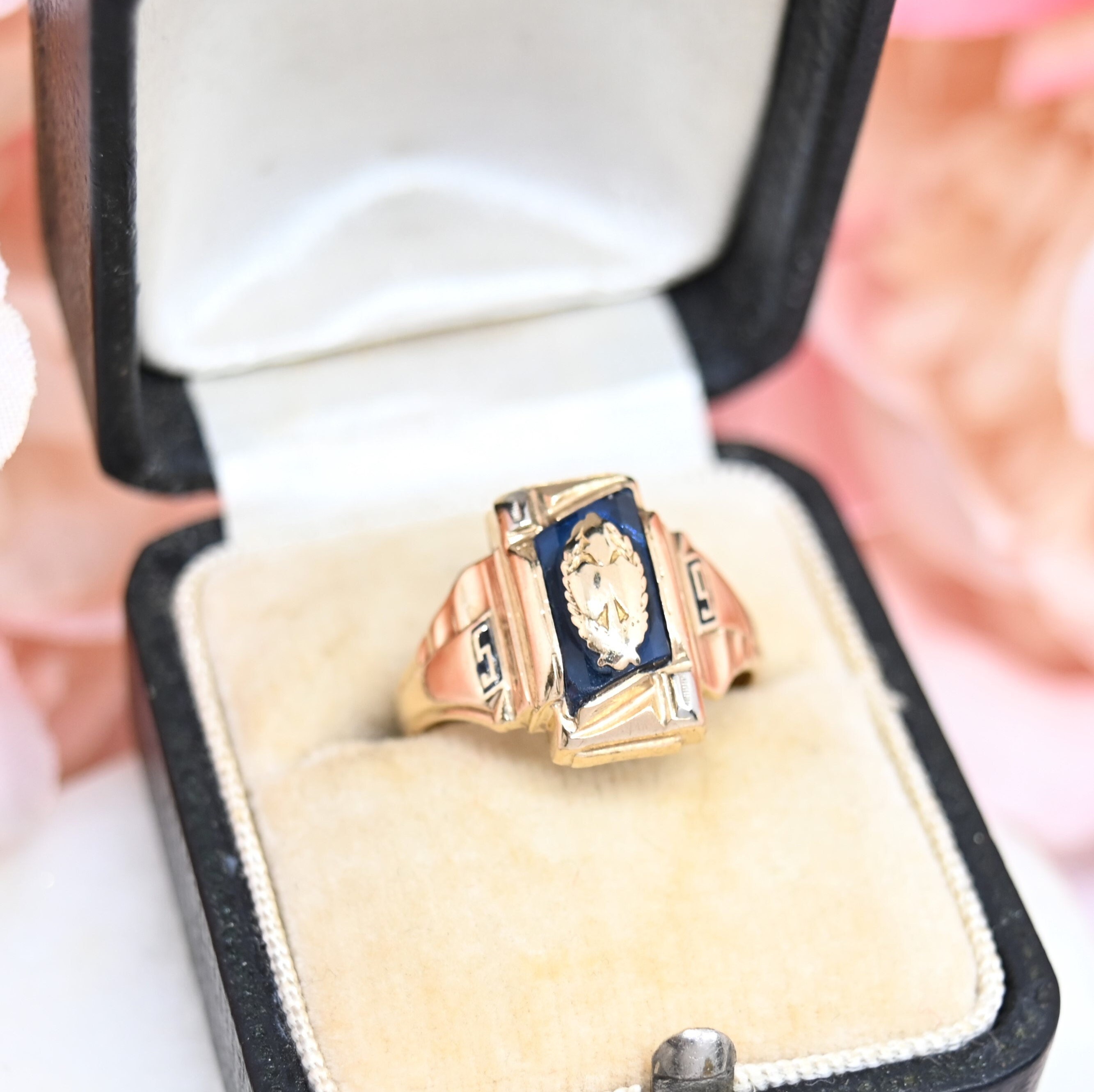 Vintage Class Ring 1957 10k Gold Size 5.75 / L Yellow Gold Ring by