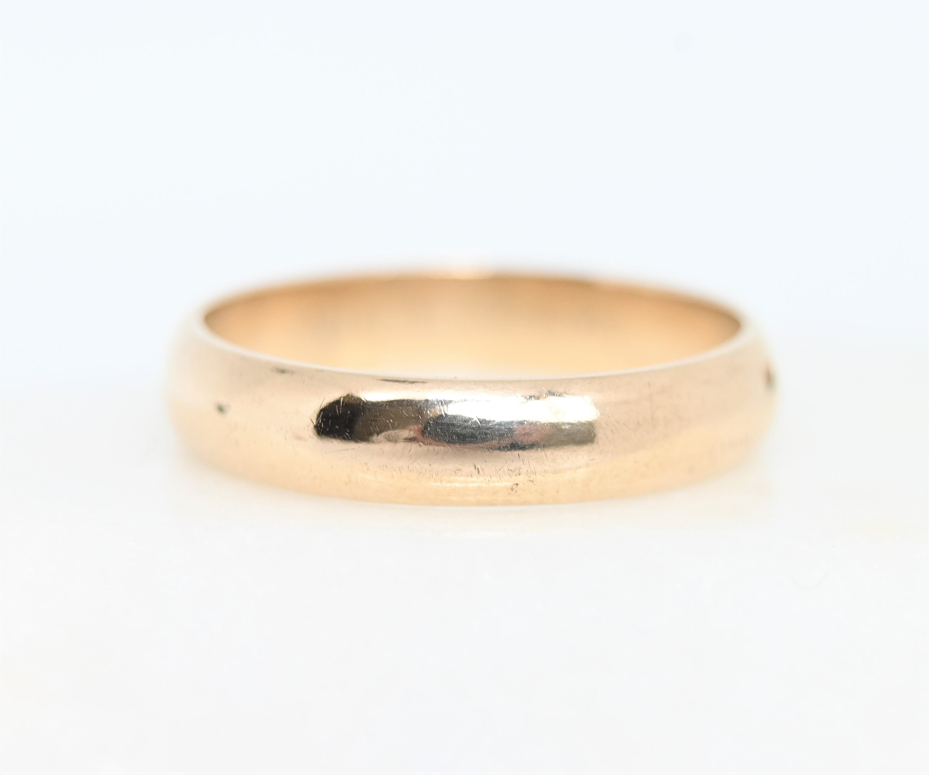 Vintage 14k gold wedding band 3.84g vintage Keepsake stacking Etsy
