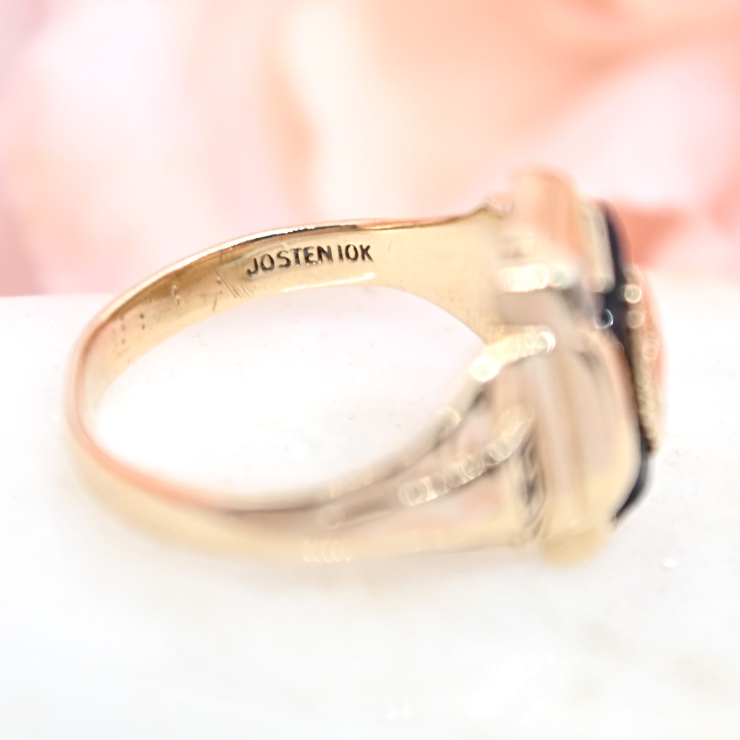 Vintage Class Ring 1957 10k Gold Size 5.75 / L Yellow Gold Ring by