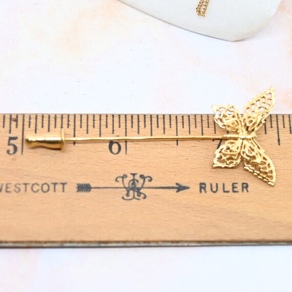 Vintage MONET butterfly stick pin | butterfly jew… - image 4