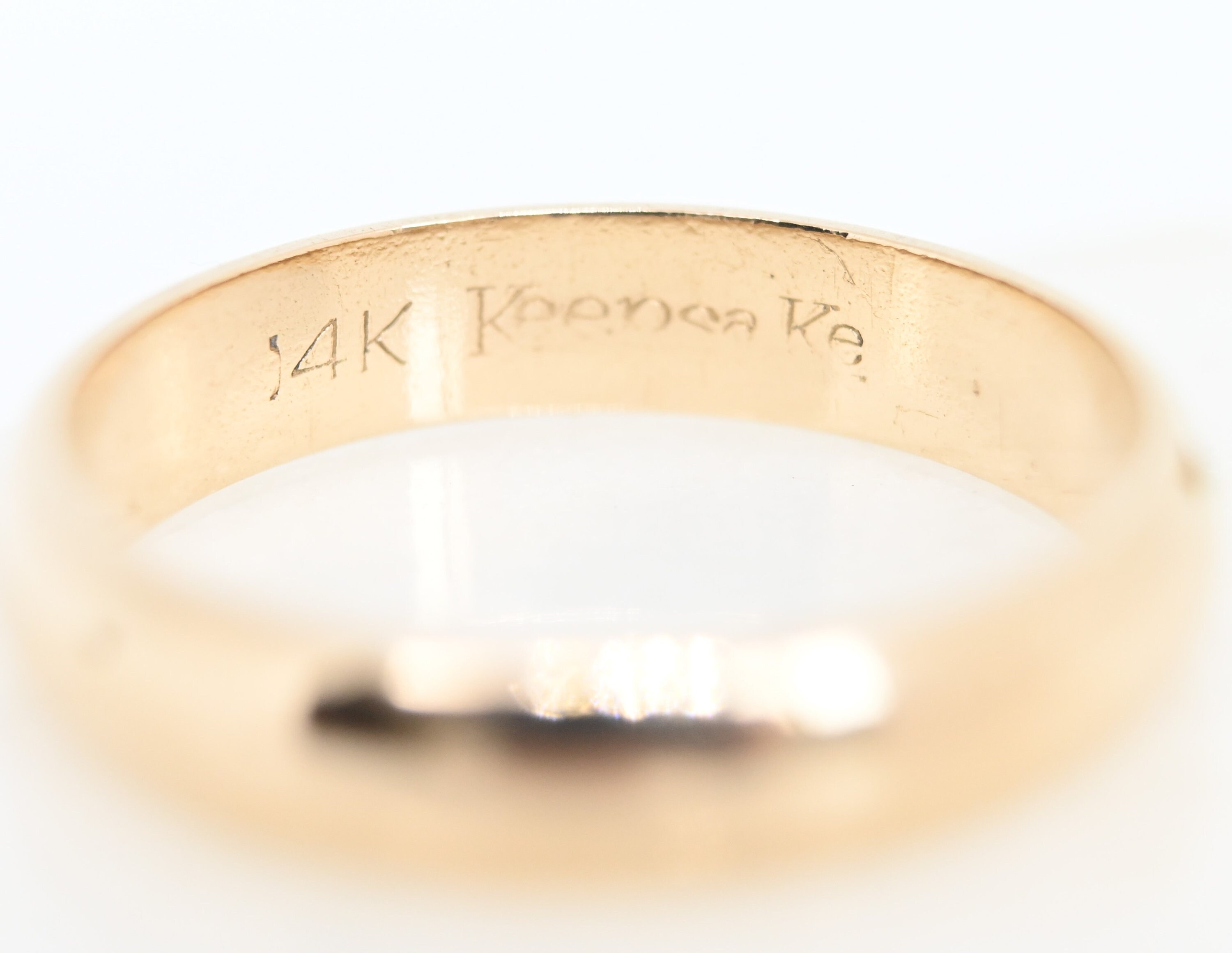 Vintage 14k gold wedding band 3.84g vintage Keepsake stacking Etsy
