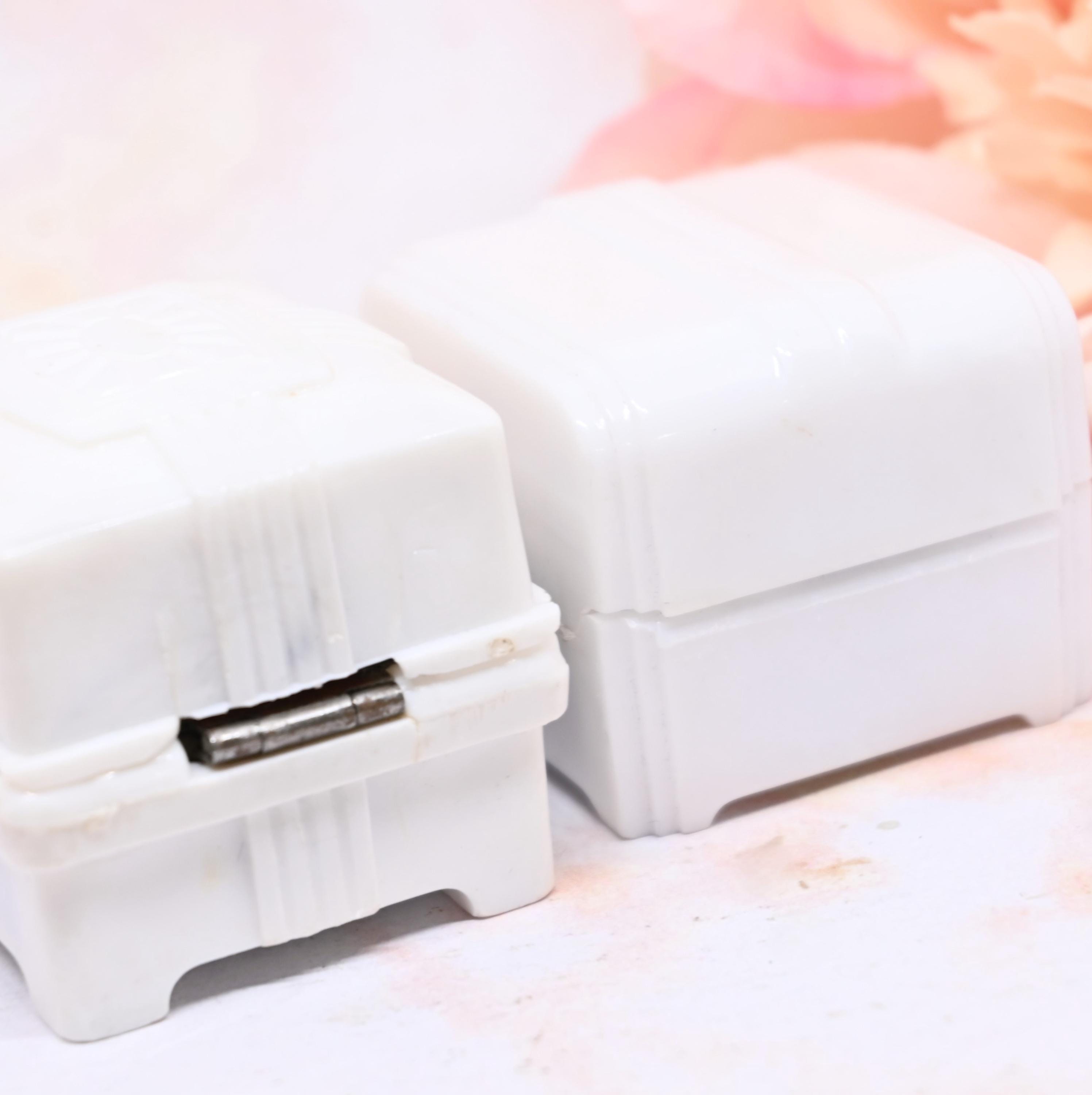 Art Deco White Celluloid Ring Boxes With Royal Blue Velvet Interior ...
