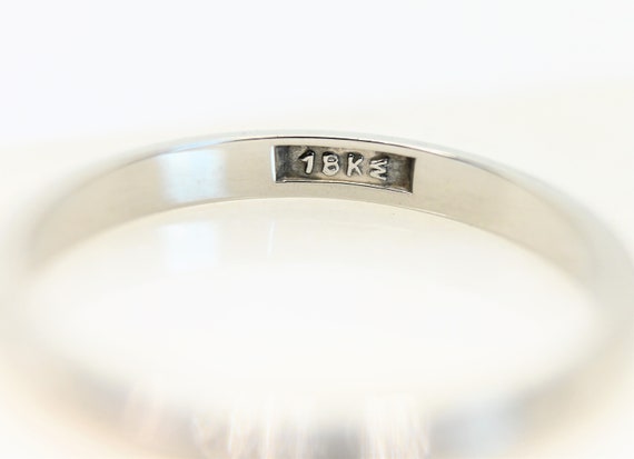 JR Wood /& Sons 18k Art Deco wedding ring white gold wheat patterned eternity band Size 4.5 1920 1930 vintage antique thin stacking ring