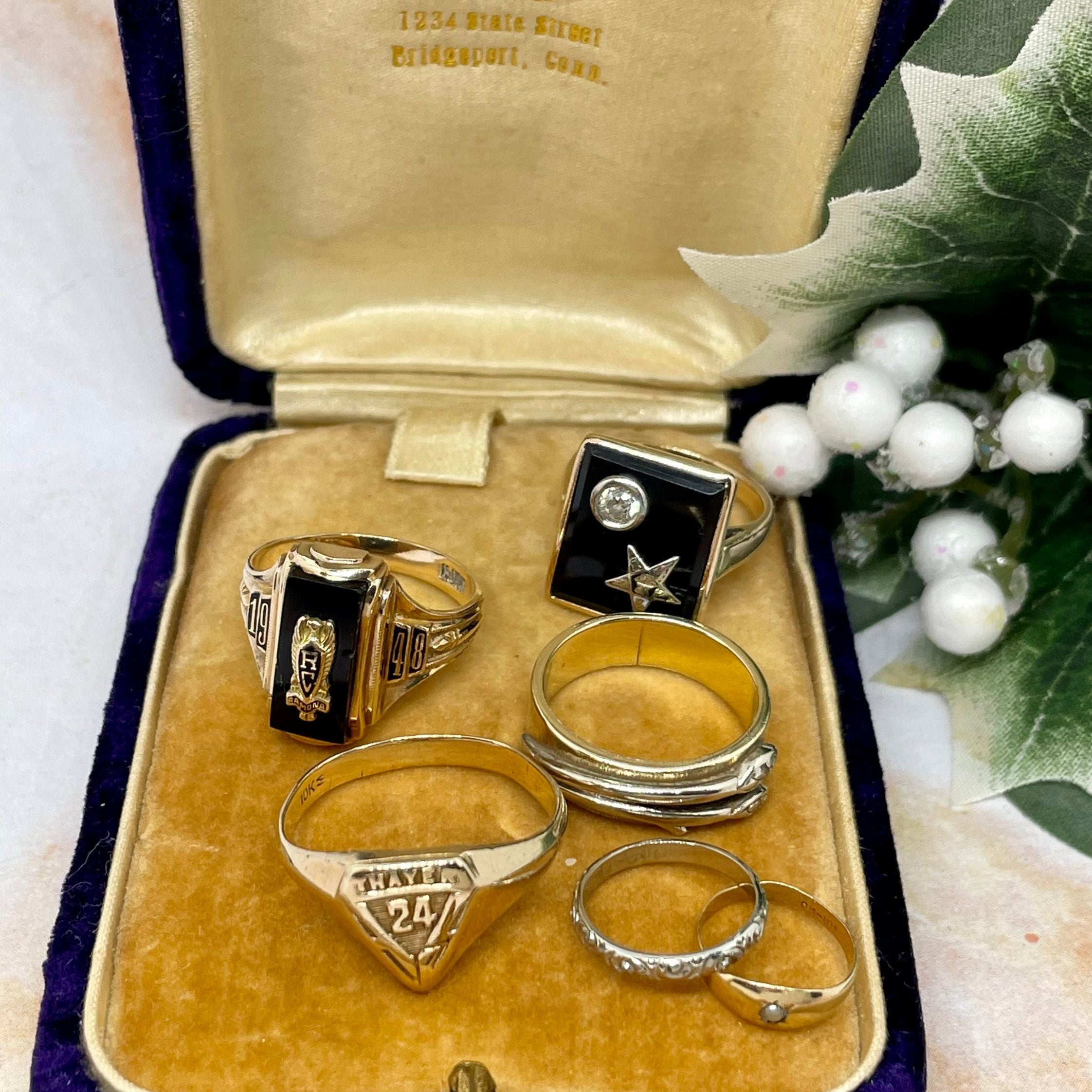 1954 Class Ring in 10k Gold Size 6.5 by Josten G Initial 1954 Class Ring in 10k Gold Size 6.5 by Josten G Initial