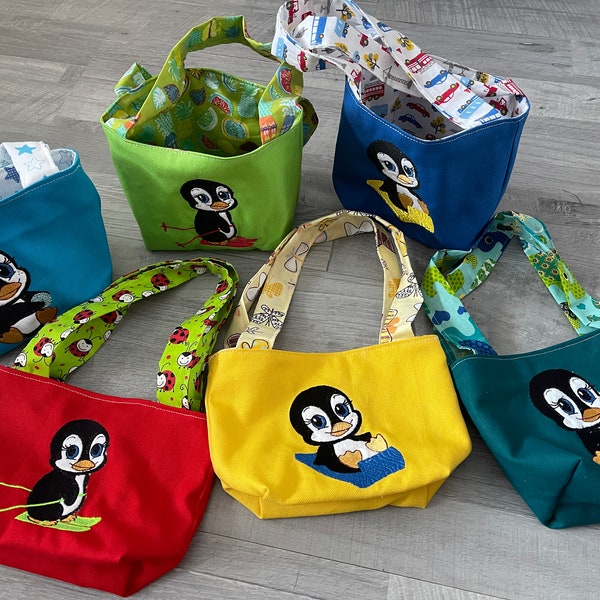 Einkaufstasche Spieltasche Handtasche Henkeltasche Beutel für Kinder mit Stickerei und / oder Namen Baumwoll-Canvas