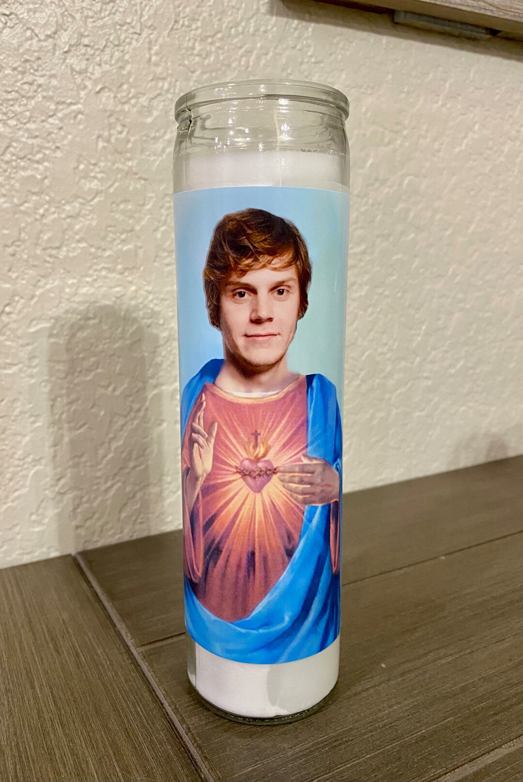 Evan Peters Saint Candle Etsy