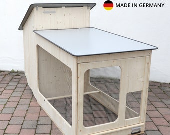 Mobile chicken coop, chicken coop from STALLMACHER® - Compact-Star-Max-Natur starter package, chicken tractor, mobile chicken house