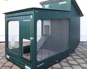 Mobiler Hühnerstall, chicken coop von STALLMACHER®  -  Compact-Star-Max Starter-Paket, chicken tractor, Hühnerhaus fahrbar