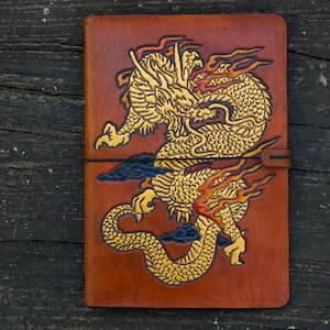 Dragon - Leather Travelers Notebook Cover. All Sizes.