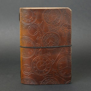 Travelers Notebook Cover - Steampunk | Refillable Journal Cover | A6| Field Notes | Passport