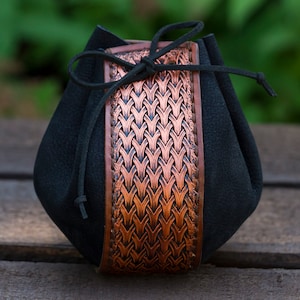 Leather pouch bag medieval viking Larp Cosplay