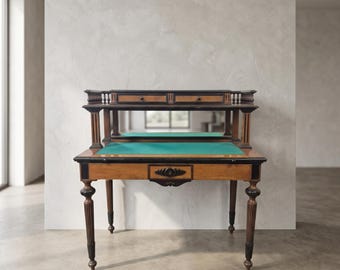 28921 Damen-Schreibtisch Damensekretär Gründerzeit 1880 Nussbaum