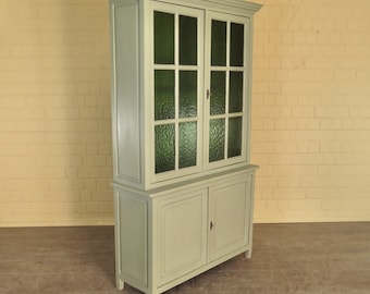 23716 Showcase cabinet apothecary cabinet Biedermeier 1850 solid pine antique