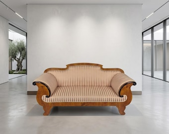 28596 Sofa Couch Biedermeier 1830 solid cherry wood antique