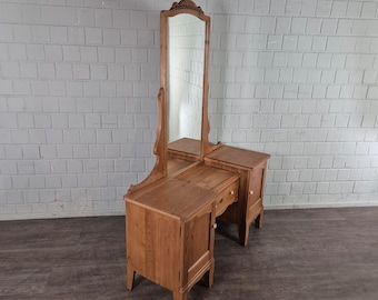 25917 Dressing Table Art Nouveau 1920 solid pine antique