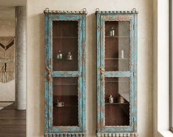 28650 Set Vitrinen Schaukasten Antik 1880 massiv Teakholz
