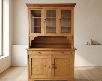 28579 Buffetkast, Art Nouveau-stijl, 1900, massief grenen, antiek