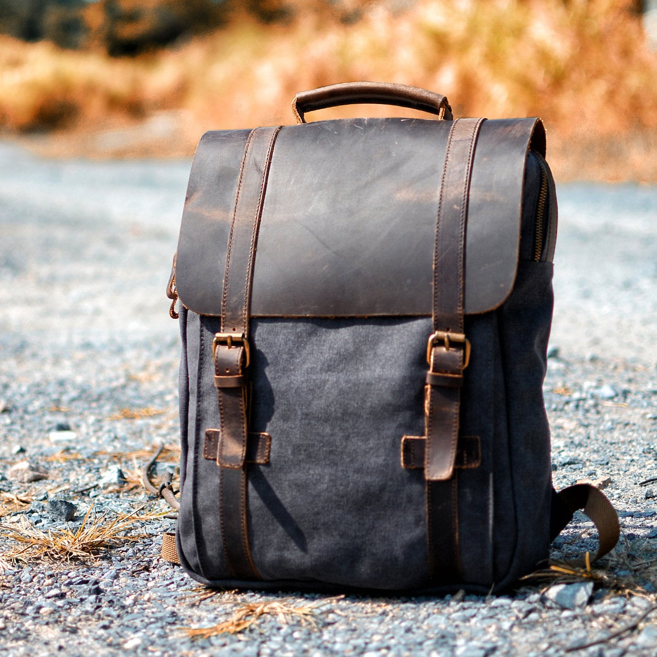 handmade canvas backpack