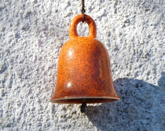 Ceramic bell with bobbin - good sound - Easter decoration - Easter - Decoration for door wreath - Table decoration - Table bell - Spring decoration - Souvenir