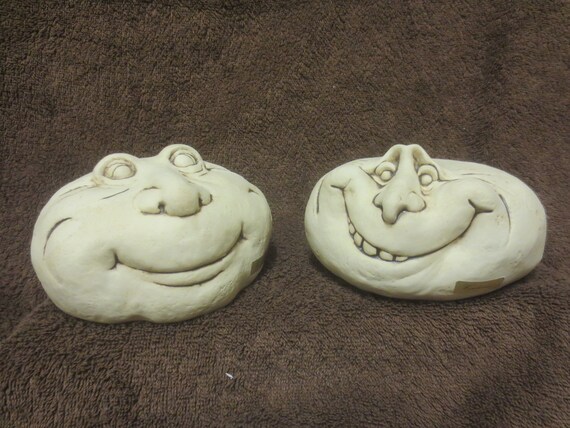 2 donner ton visages têtes ingélif drôle jardin CERAMIQUE Decor ... 2 donner ton visages têtes ingélif drôle jardin CERAMIQUE Decor ...