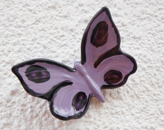 Butterfly Grit - ceramic for the wall or as decoration for the windowsill or table - garden ceramics for balcony - terrace - entrance -