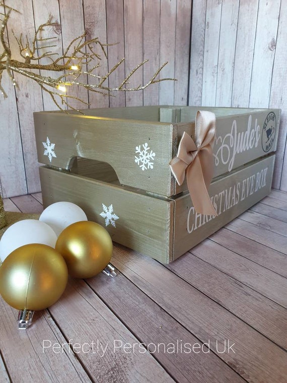 Luxury Personalised Wooden Christmas Eve or Christmas Morning Box