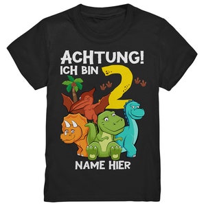 Dinosaurier Geburtstagsshirt 3,4,5,6,7,8,9,10 Geburtstag Dino Liebhaber Geschenk - Namen Personalisiert Kinder - Kids Premium Shirt