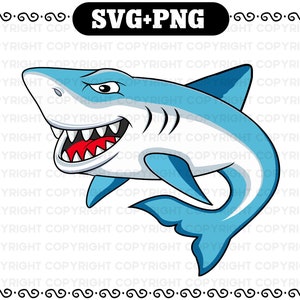 Cute Shark Svg and Png / Clipart file PNG SVG  / Shark Cutting files for boys and girls / Shark svg files for cricut