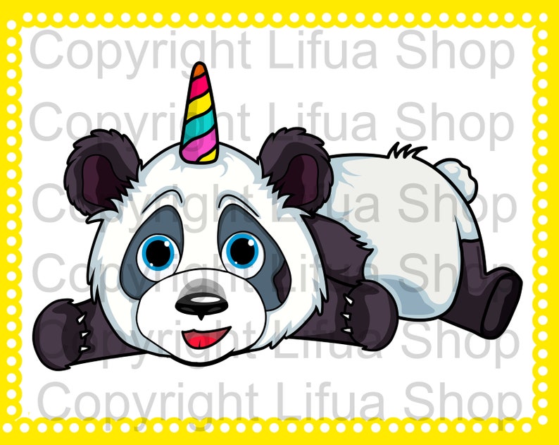 Panda Unicorn SVG and PNG | Etsy