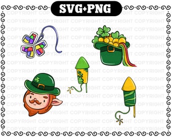Leprechaun Shamrock St Patricks SVG And PNG - Saint Patricks Day Svg Cricut cut files - Lucky Svg - Irish Png - Lucky Shamrock Svg