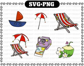Summer SVG and PNG - summer Beach svg cutting file - Vacation svg cricut