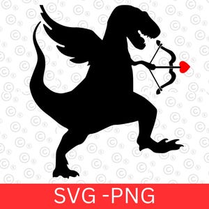Valentine&#39;s Day Dinosaur SVG - Loveasaurus PNG - Valentine Dino Cut File - Valentine Day Dinosaur - Love Dino