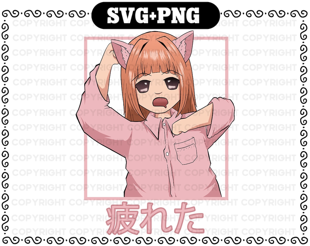 Kawaii Svg File Kawaii Girl Svg Anime Svg Cute Girl Kawaii Svg for