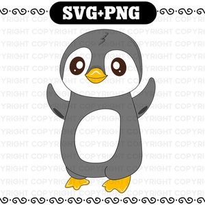 Penguin SVG - Penguin clip art - Penguin SVG and PNG - Penguin cutting file - Penguin svg cricut