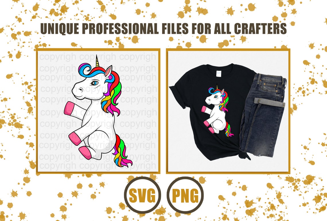 Cute Unicorn Svg and Png / Clipart file PNG SVG / Unicorn | Etsy
