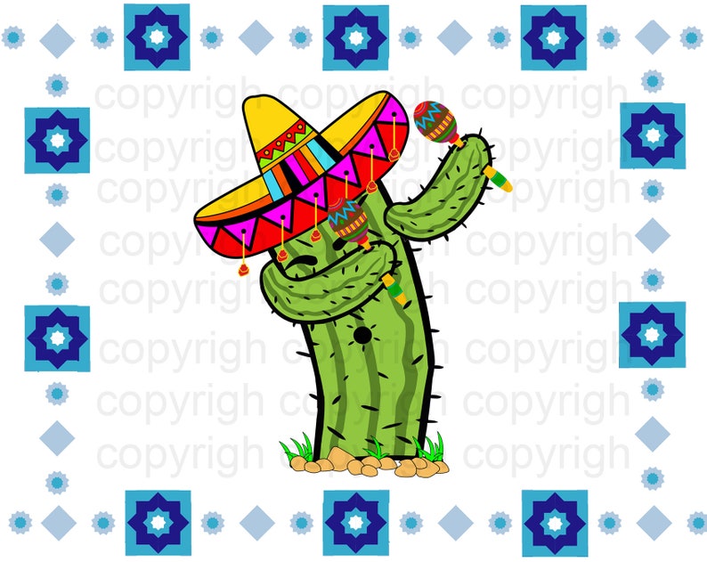 PNG Dabbing Cactus Funny Cinco De Mayo SVG