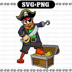 Pirate SVG and PNG - Pirate SVG for cricut - Pirate Clip art