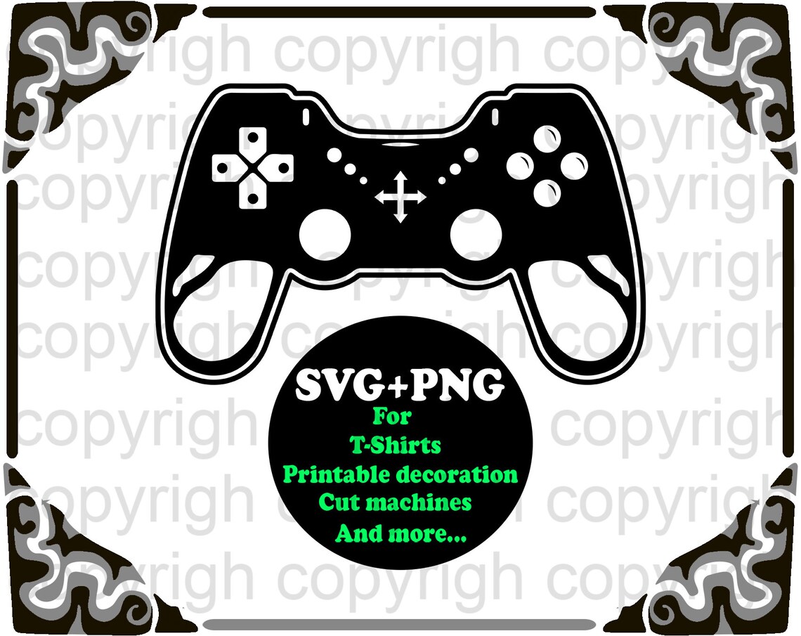 Gaming Cut File for Cricut Game Controller SVG and PNG Etsy