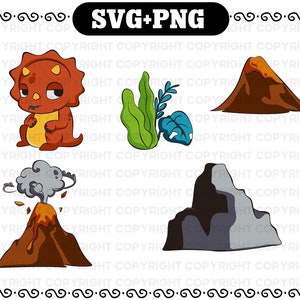 Dinosaur Elements Svg - Dinosaur VG - Dino Cut File - Dinosaur SVG Cutting Files